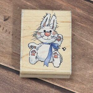 RUBBER STAMPEDE SUZYS ZOO A2110D LULLA BYE WOOD MOUNT RUBBER STAMP BUNNY EASTER